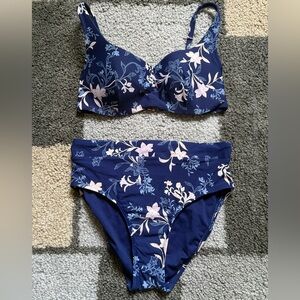 Two piece high waisted swim suit
